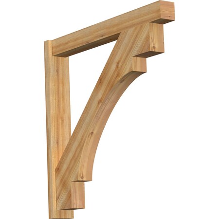 Ekena Millwork Merced Block Rough Sawn Outlooker, Western Red Cedar, 6"W x 44"D x 44"H OUT06X44X44MRC05RWR